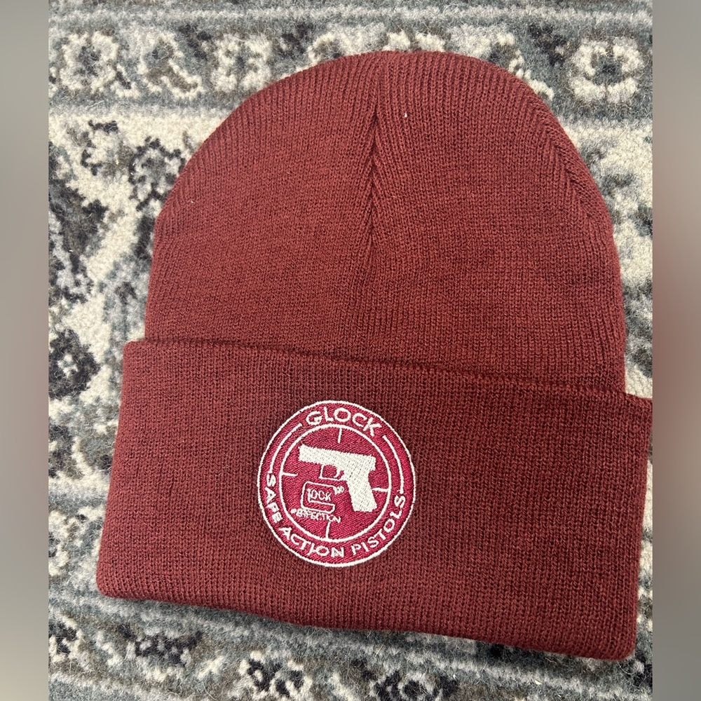 Tommy Vercetti maroon Glock logo beanie